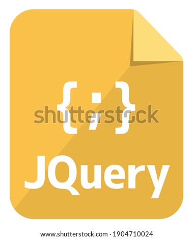 JQuery icon | Major programming language vector icon illustration  ( color version )
