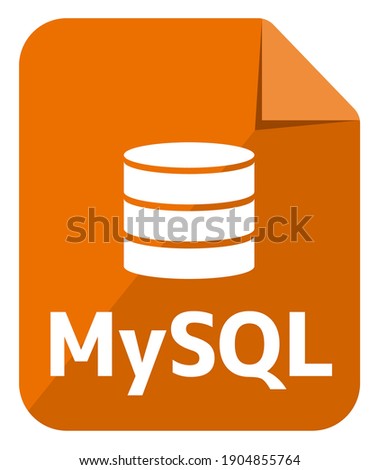 MySQL | Major Database format vector icon illustration  ( color version )