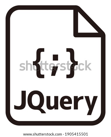 JQuery icon | Major programming language vector icon illustration