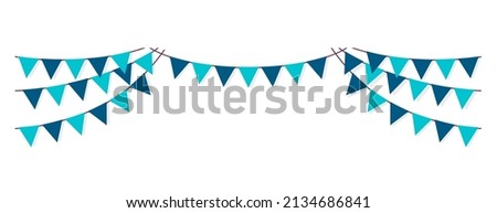 Bunting garland (pennant flags) decoration illustration Stock foto © 