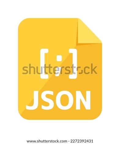 File formats vector icon illustration | Json