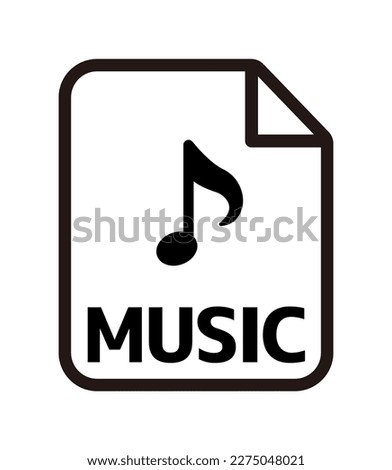 Various file type vector icon illustration | music