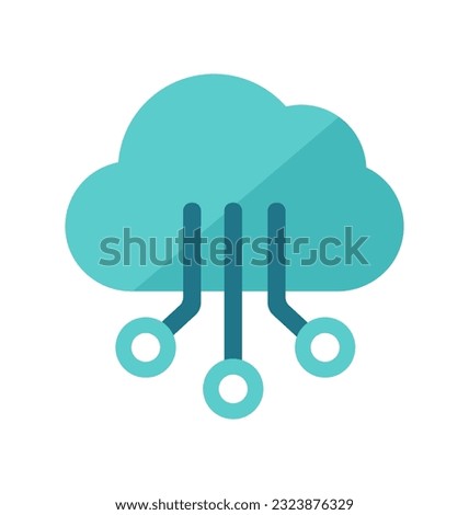 Cloud computing vector icon illustration