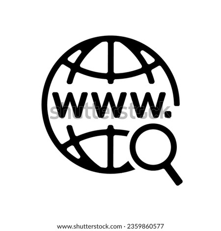 Internet ( net surfing, web search ) vector icon illustration