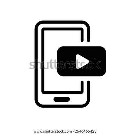 IVector ion illustration of watching videos on smartphone