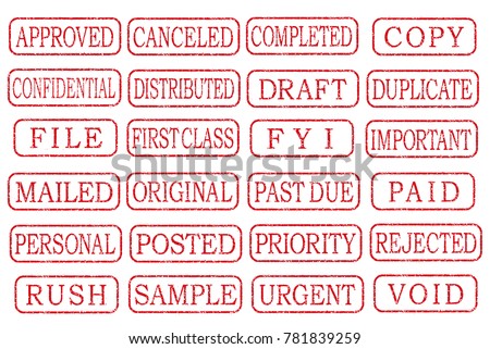 paid stamp sample