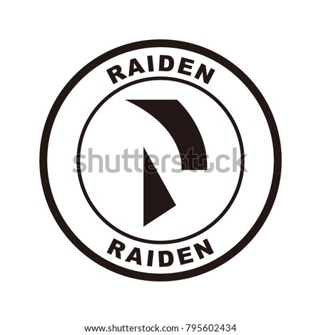Raiden network (RDN) logo icon. Cryptocurrency / Altcoin.