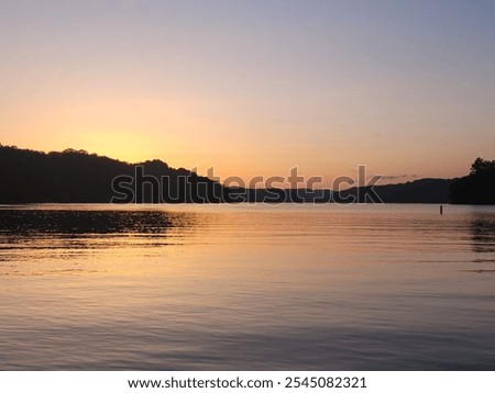 Similar – Image, Stock Photo Sunset over calm North Sea