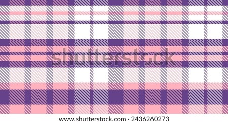 Gingham pattern background. Retro tablecloth texture. Abstract color full of Scott pattern. Pastel gingham seamless background for print on fabric. Vector art