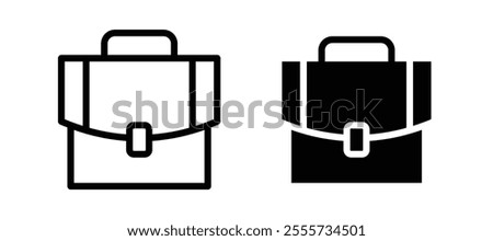 Briefcase icon symbol collection on white background.