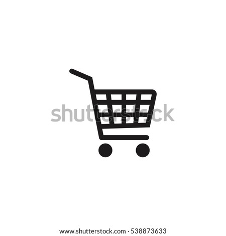 shopping cart simple vector icon illustration