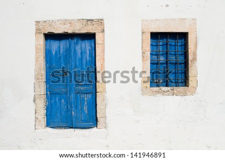 Greek door and window.