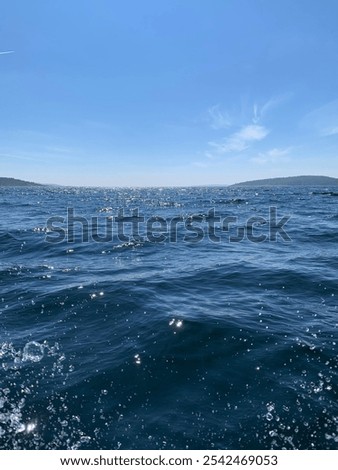 Similar – Image, Stock Photo Water drop above wavy surface