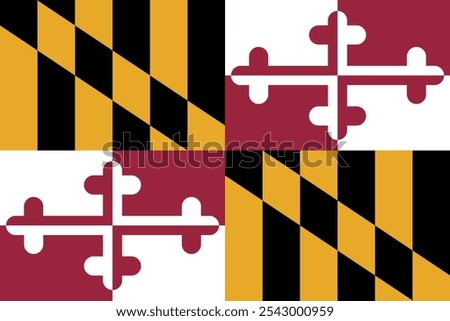 Normal flag of the United States of America federal state of MARYLAND