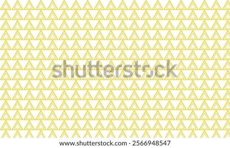 abstract yellow small outline double triangle pattern suitable for background.