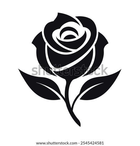 Rose icon vector design with a white background