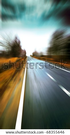 road with blur  sky