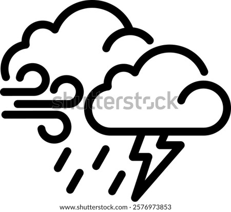 Bad Weather line icon single high quality
