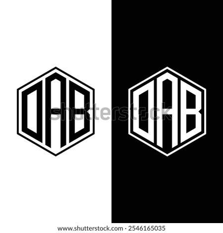 OAB triangle letter logo design with triangle shape. OAB triangle logo design monogram.