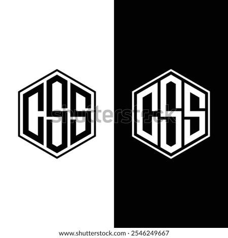 CSS Logo Design Inspiration Unique Identity Stock Vector