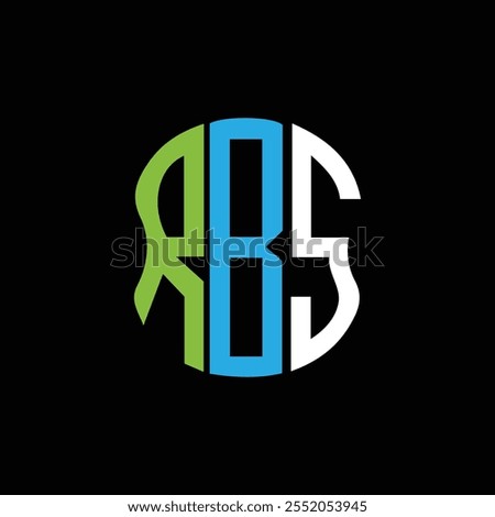 RBS Letter Initial Logo Design Template Vector Illustration Stock Vector.