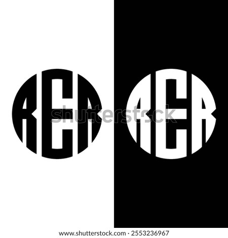 RER letter logo design in illustration. 