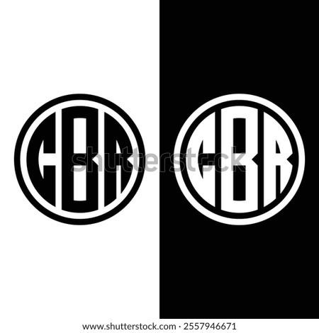 CBR Logo Design Inspiration Unique Identity Stock Vector.