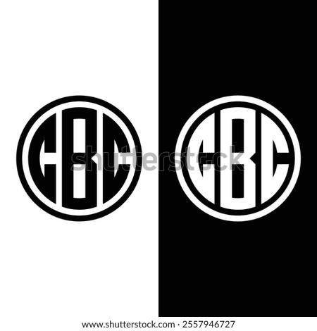 Letter CBC Logo Design Monogram Vector Graphic.