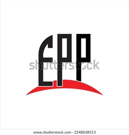 epp letter logo design with white background in illustrator, vector logo modern alphabet font