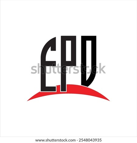 EPD letter logo design with white background in illustrator, vector logo modern alphabet font