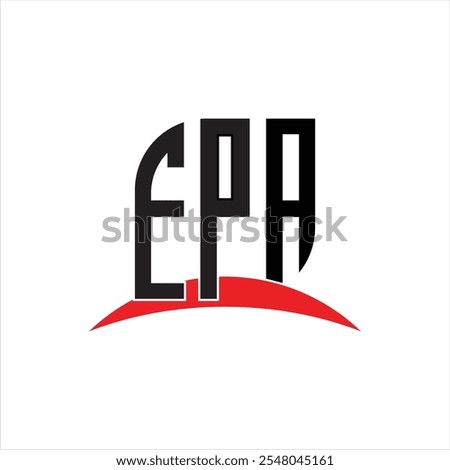 EPA letter logo design with white background in illustrator, vector logo modern alphabet font