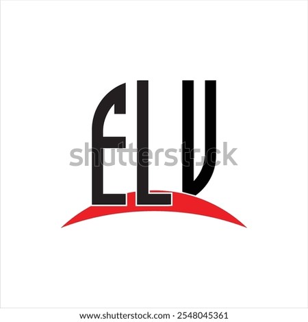 ELV letter logo design with white background in illustrator, vector logo modern alphabet font