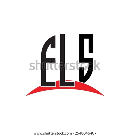 ELS letter logo design with white background in illustrator, vector logo modern alphabet font