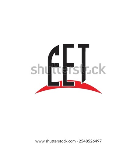 EET letter logo design with white background in illustrator, vector logo modern alphabet font