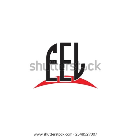 EEL letter logo design with white background in illustrator, vector logo modern alphabet font