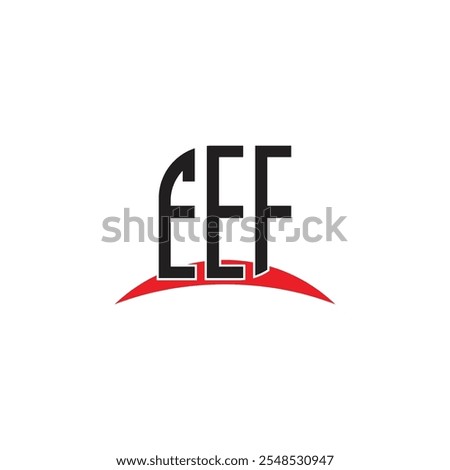 EEF letter logo design with white background in illustrator, vector logo modern alphabet font