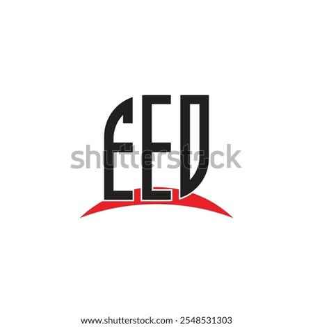 EED letter logo design with white background in illustrator, vector logo modern alphabet font