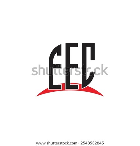 EEC letter logo design with white background in illustrator, vector logo modern alphabet font