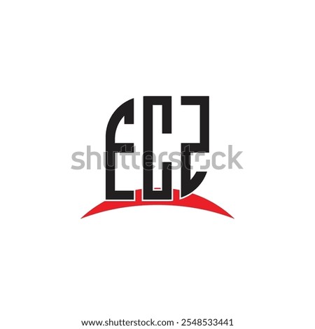 ECS letter logo design with white background in illustrator, vector logo modern alphabet font