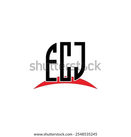 ECJ letter logo design with white background in illustrator, vector logo modern alphabet font