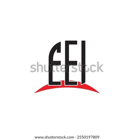 EEI letter logo design with white background in illustrator, vector logo modern alphabet font