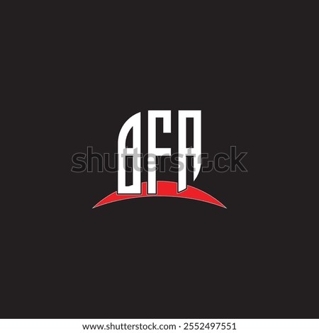 BFA letter logo design with white background in illustrator, vector logo modern alphabet font