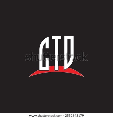 ctd letter logo design with white background in illustrator, vector logo modern alphabet font