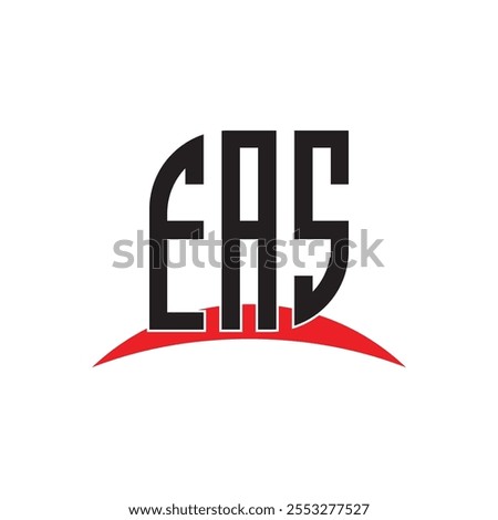 EAS letter logo design with white background in illustrator, vector logo modern alphabet font