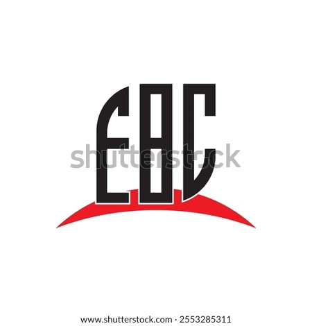 EBC letter logo design with white background in illustrator, vector logo modern alphabet font