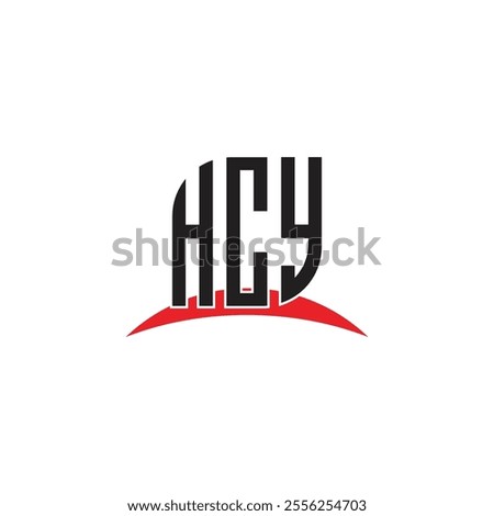 HCY letter logo design with white background in illustrator, vector logo modern alphabet font