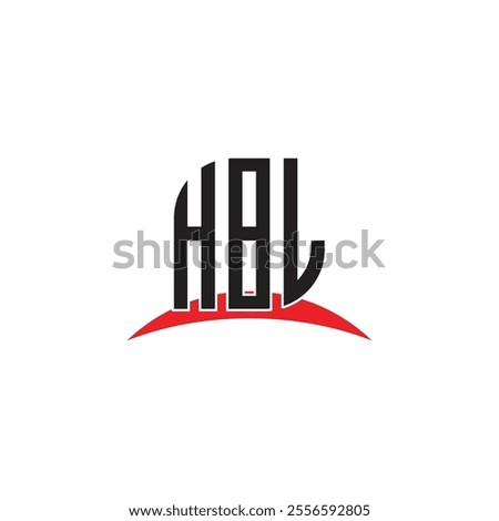 HBL letter logo design with white background in illustrator, vector logo modern alphabet font