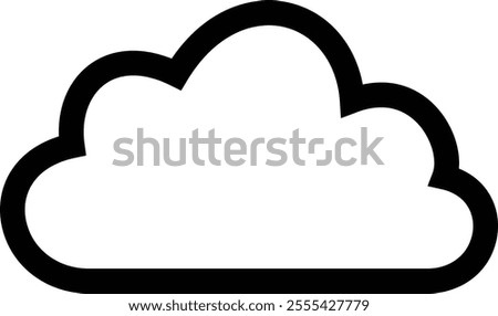 Clouds icon , isolated on a transparent background. Logo and sign. Cloud technologies. Simple modern design. Flat style vector, vector pictogram design template, used for mobile phone website ui.