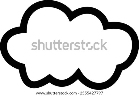 Clouds icon , isolated on a transparent background. Logo and sign. Cloud technologies. Simple modern design. Flat style vector, vector pictogram design template, used for mobile phone website ui.