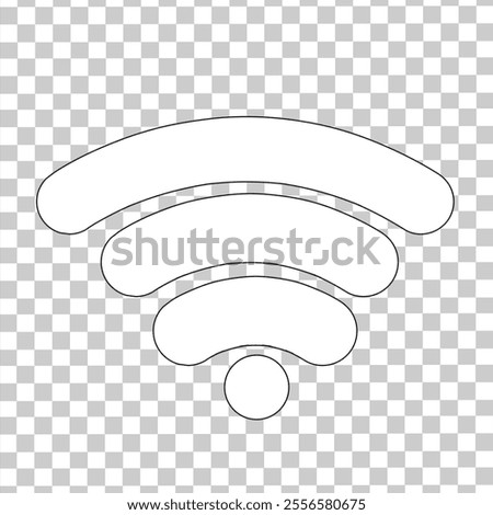 White connection vector icon, wifi signal ,full wifi network connection